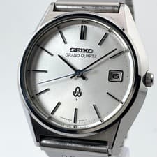 Seiko Grand Quartz 4842-8041 37mm Silver Dial Date Men's Watch