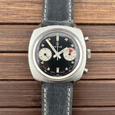 Revue 12012 Chrono Valjoux 23 Vintage 1970's Steel 37mm Men's Watch
