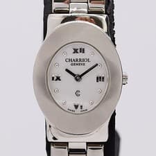 Charriol 03272 QZ White Dial Ladies Watch Quartz Working Luxury Collectible Rare