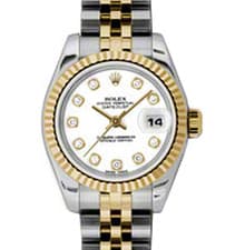 Rolex 179173 Lady-Datejust 26mm White Diamond Fluted  Jubilee