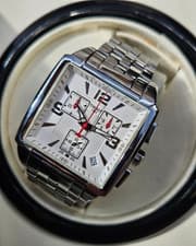 Vintage Tissot Quadrato Chronograph Men’s Swiss Rare Watch ,White dial