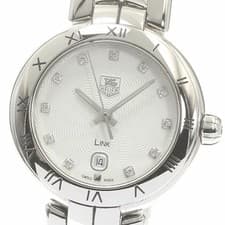 Tag Heuer Ladies Watch WAT1411.FC6316 Diamond Quartz B, Used From Japan