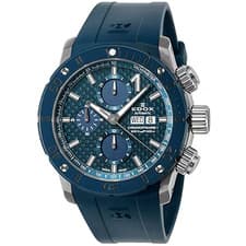 EDOX Men's Watch with Rubber Strap 01122-3BU3-BUIN3