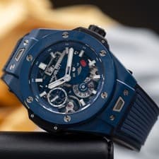 Hublot Big Bang Meca 10 Blue Ceramic Skeleton 45mm Complete Set 414.EX.5123.RX