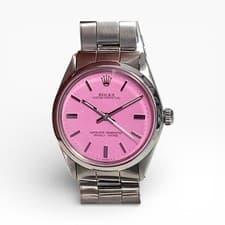 Rolex Oyster Perpetual 34mm Candy Pink Dial Steel Automatic Watch 5500 Year 1968