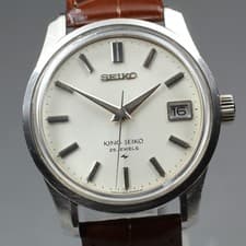 [N MINT] Vintage 1967 King SEIKO 4402-8000 Silver 35mm Men Manual Watch JP U843