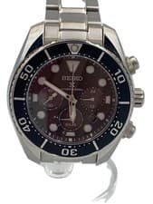 SEIKO Solar Watch Analog Stainless BLK SLV SS V192 0AD0 PROSPEX DIVERSE