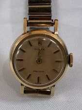 VINTAGE ROLEX PRECISION SWISS MADE 14K CASE 17 JEWEL WOMENS 9488 NOT RUNNING