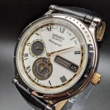 Seiko 6M23-8000 Quartz Wristwatch 38mm Mens Vintage wrist 19cm/7.5in