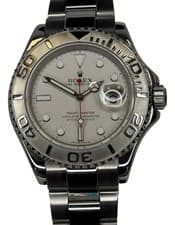 Rolex 40mm Yacht-Master 16622 Steel Platinum Bezel Oyster Watch