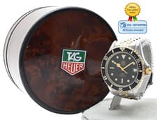 [Exc+5 w/Box] TAG HEUER 1000 980.020B Black Dial 200M Vintage Quartz Men's Watch