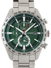 CITIZEN Attesa AT8181-63W Act Line Green Dial Men's Watch Used