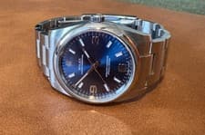 Rolex Oyster Perpetual 114200 Blue 3-6-9 Dial Full Box Papers 2020