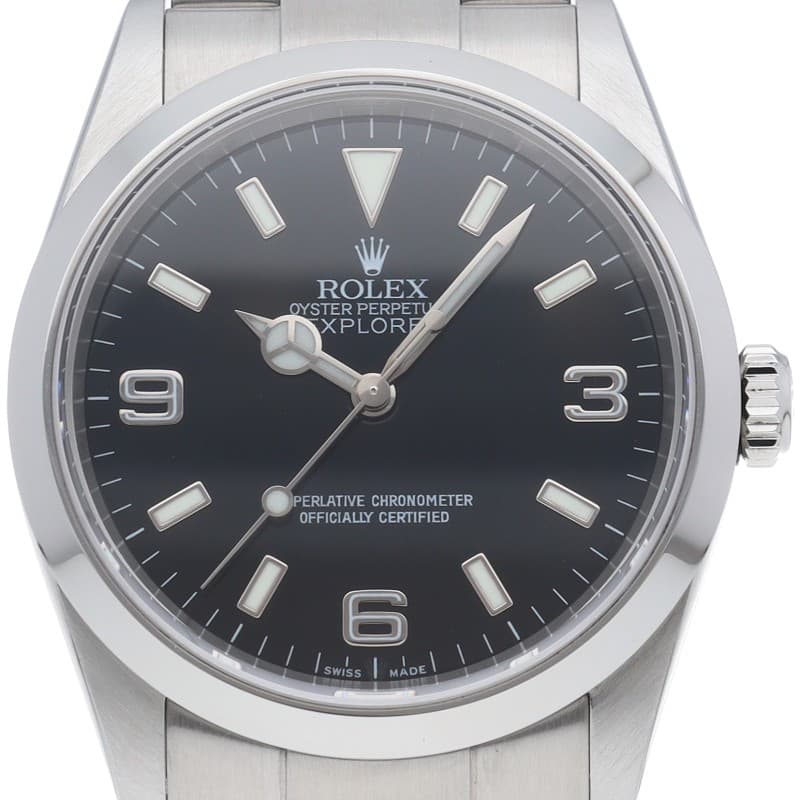 ROLEX Explorer 1 114270(F) Stainless Steel mensWatch black USED