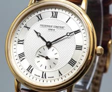 Vintage Frederique Constant Geneve FC235X4S25/6 Quartz Men's Watch 34mm JAPAN