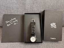Import duty included for US buyers  TIMEX Ron Herman RHC Black Leather Watch 42m