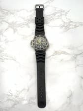 SEIKO 5 Sports 7S36-01E0 Divers Day Date Automatic Men's Watch Black Silver