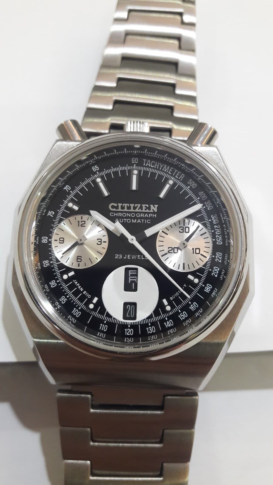 Citizen Bullhead Automatic Chronograph And Flyback 67-9356 Octagonal 1980