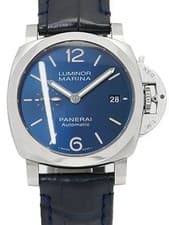 PANERAI Luminor Marina Quaranta 40Mm PAM01270 Blue Men's Used Watch #4107
