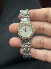 Concord Women Saratoga SL Watch Tow Tone Look Factory Diamond fits Size 6” Wrist
