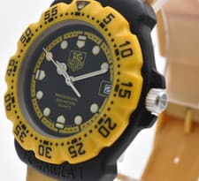 Tag Heuer 380.513/1 Black & Yellow Date Quartz Men's watch Vintage from japan