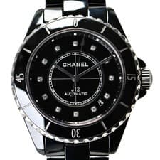 CHANEL  -  J12 in Black Ceramic with a Black Diamond Dial