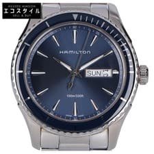 Hamilton Jazzmaster Seaview Day Date Quartz Watch Blue Dial Used From Japan