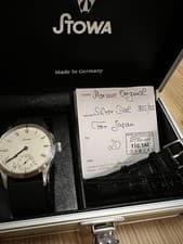 Stowa Marine Original Watch 41mm Stainless Steel Manual Wind Silver Dial Used