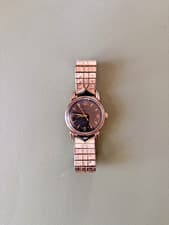 Vintage 1950s Bulova L3 10k GF 34mm Mens Watch - Rare Black Dial - Runs!