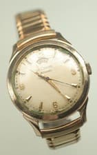 VINTAGE JAEGER LECOULTRE 10KT GOLD FILLED MENS BUMPER POWERMATIC WATCH