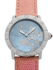 BVLGARI Bvlgari Bvlgari Diamond Quartz Watch BBL37S 37mm Blue Shell Dial