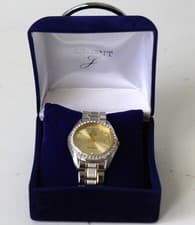 RARE Orient President Automatic EV06-B0 Index Diamond Bezel Gold Dial Watch Men