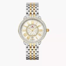New Michele Serein Mid Two-Tone 36mm Diamond Women's Watch MWW21B000138