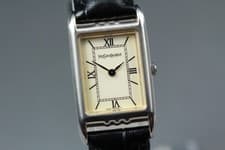 [Near MINT] Yves Saint Laurent 5420-F46878 White Dial Silver Quartz Womans Watch
