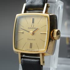 Vintage 1971 OMEGA Geneve 485 Gold Square 21mm Women's Hand Manual Winding Watch