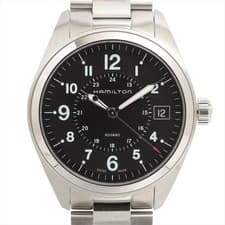 Used Hamilton Khaki Field H68551933 QZ Black Men's Watch