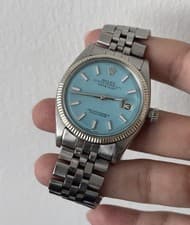 Rolex Datejust 36mm Custom Blue Dial   Stainless Steel Watch - 1601 - No B/P