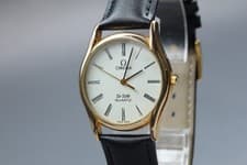 Vintage 1980 Omega De Ville Quartz Cal.1336 Roman Numerals Push Crown [NearMINT]