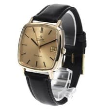 OMEGA GENEVE 162.0060 32mm SS/GP Gold Dial Automatic Date Watch #C2059