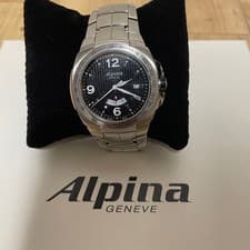 Alpina Avalanche GMT Chronograph Watch 43mm Stainless Steel Tachymeter
