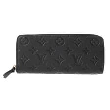 New LOUIS VUITTON M60171 Ladies Long Wallet Monogram Empreinte Noir Leather from