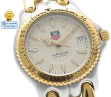 [MINT] TAG Heuer Professional 200 WG1221-K0 S/EL Gold Bezel 35mm Qz Men's Watch