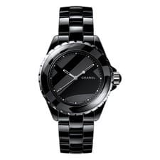 Chanel J12 H5581 Ceramic Black Dial Women's Watch With Box & Papers