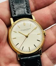 IWC Schaffhausen Rare 14K Gold Vintage 1960’s Cal 403 Manual Wind Watch SERVICED