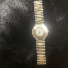 Cartier Must 21 Vingt-et-un White Dial Silver Gold Strap Unsex Watch Accessorie