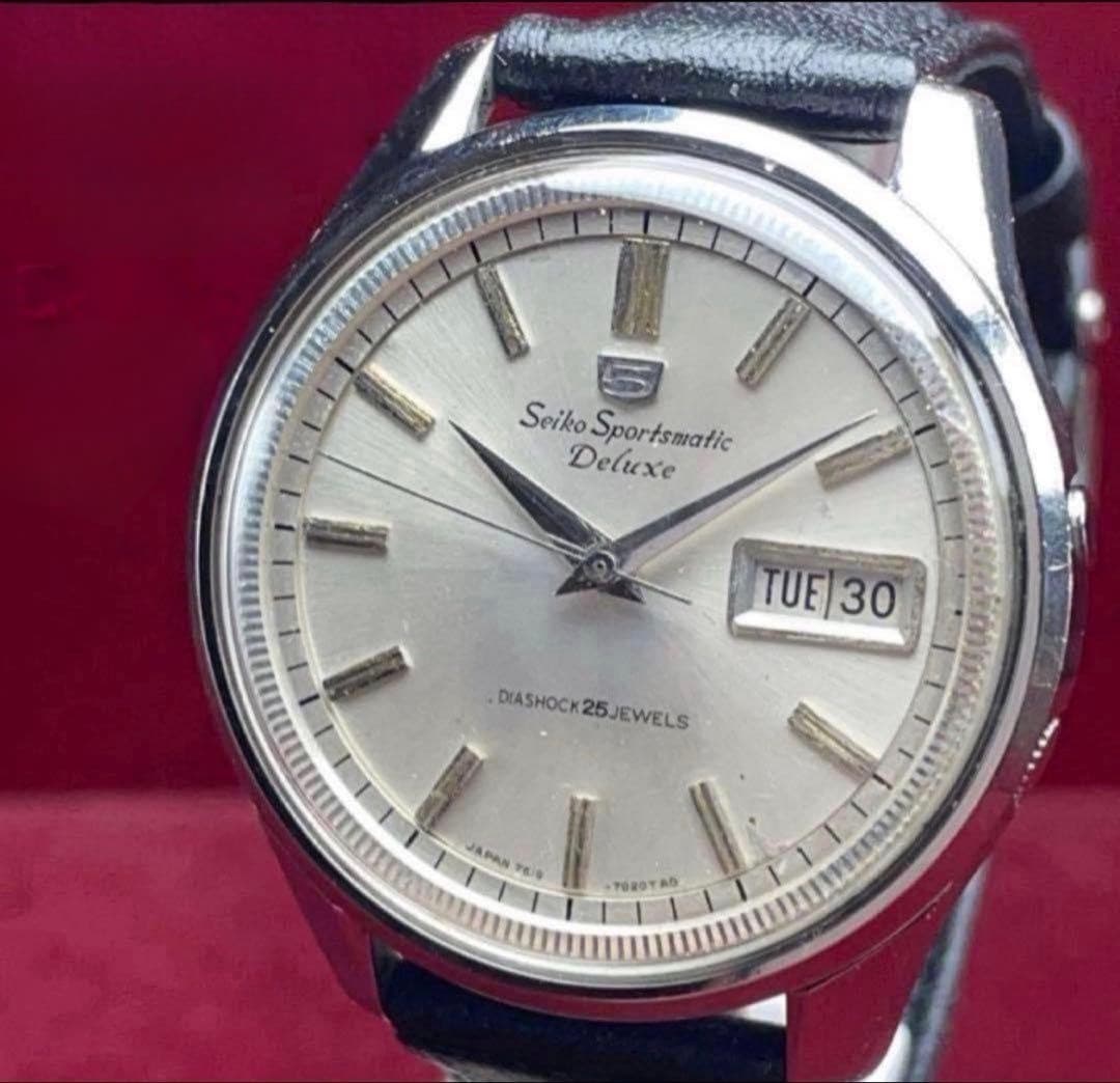 SEIKO Sportsmatic 5 Deluxe 7619-7010 Automatic 1965 Steel Case