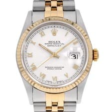 ROLEX Datejust 16233 white Rome S Number second hand mens