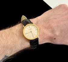 Longines 18k Solid Gold Vintage Manual Wind Watch 31mm Cal 423 Runs Well!