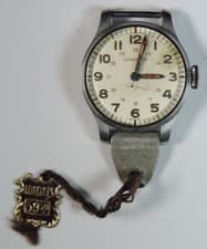 DEFECTIVE WWII 1944 Pilot US Army Air Corps Longines 12L Red 24H Dial Wr G3D