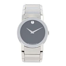 Movado Museum 35mm Black Dial Quartz Stainless Steel Men's Wristwatch